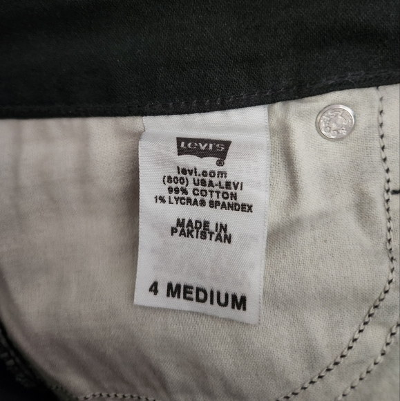 Levi's Black Denim Leggings Size 4 Medium - Picture 4 of 5